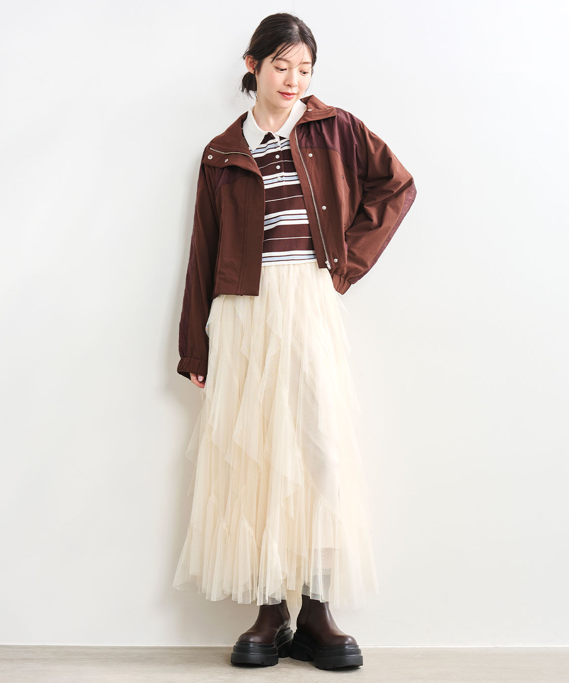 COCO DEAL「ライン切替ブルゾン」|ブルゾン・スタジャン|