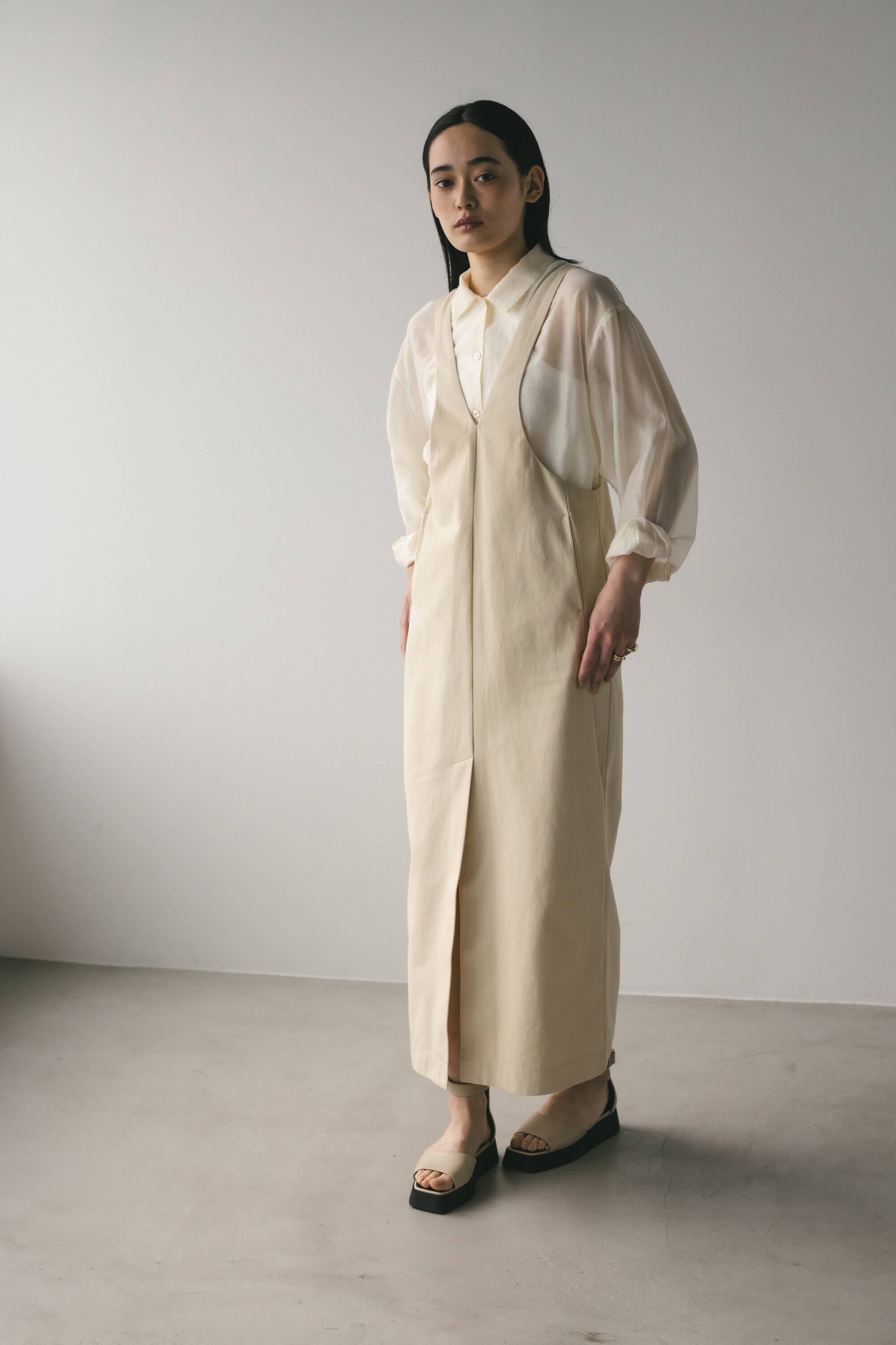 STYLEMIXER「ディープVジャンパースカート」|スカート|