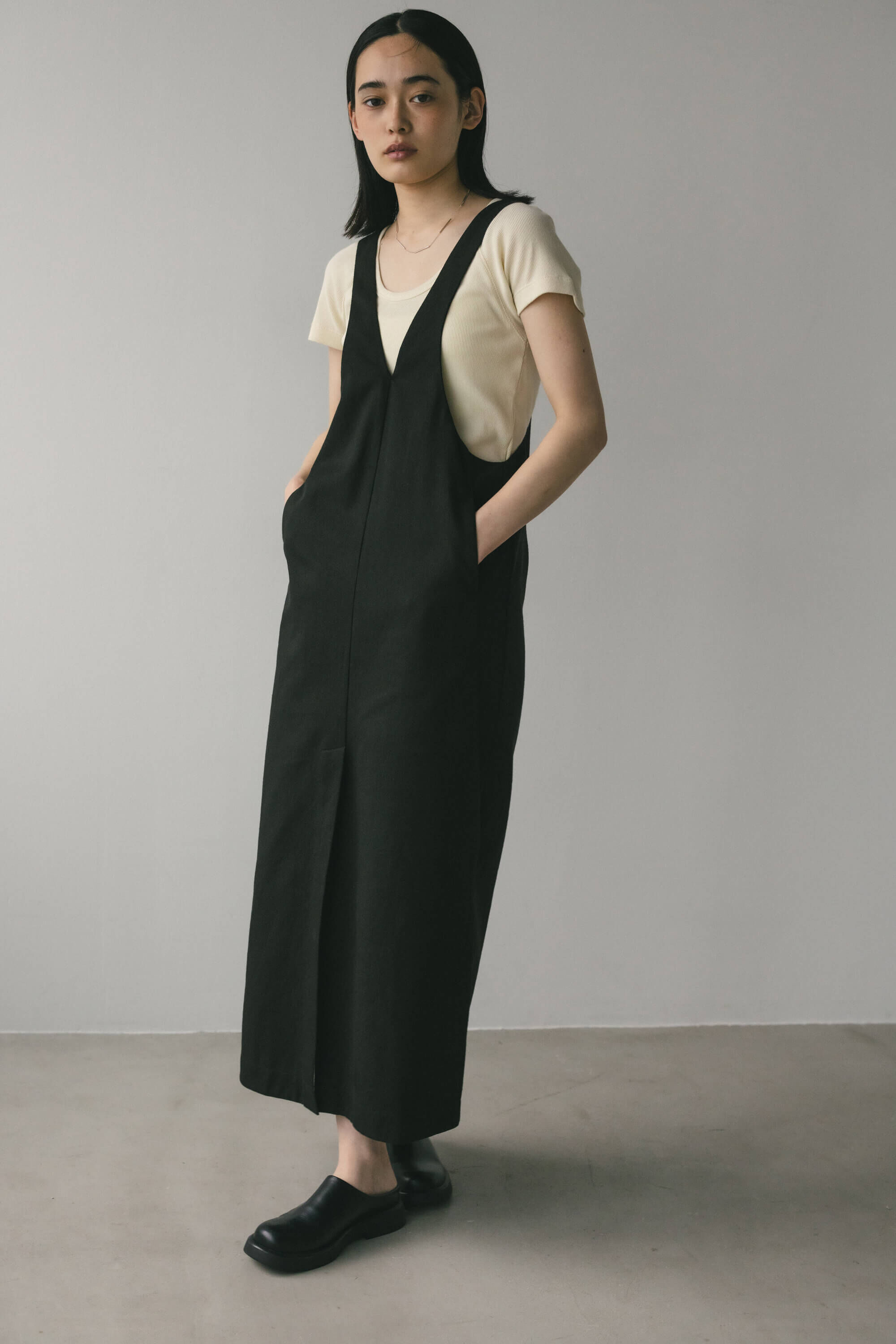 STYLEMIXER「ディープVジャンパースカート」|スカート|