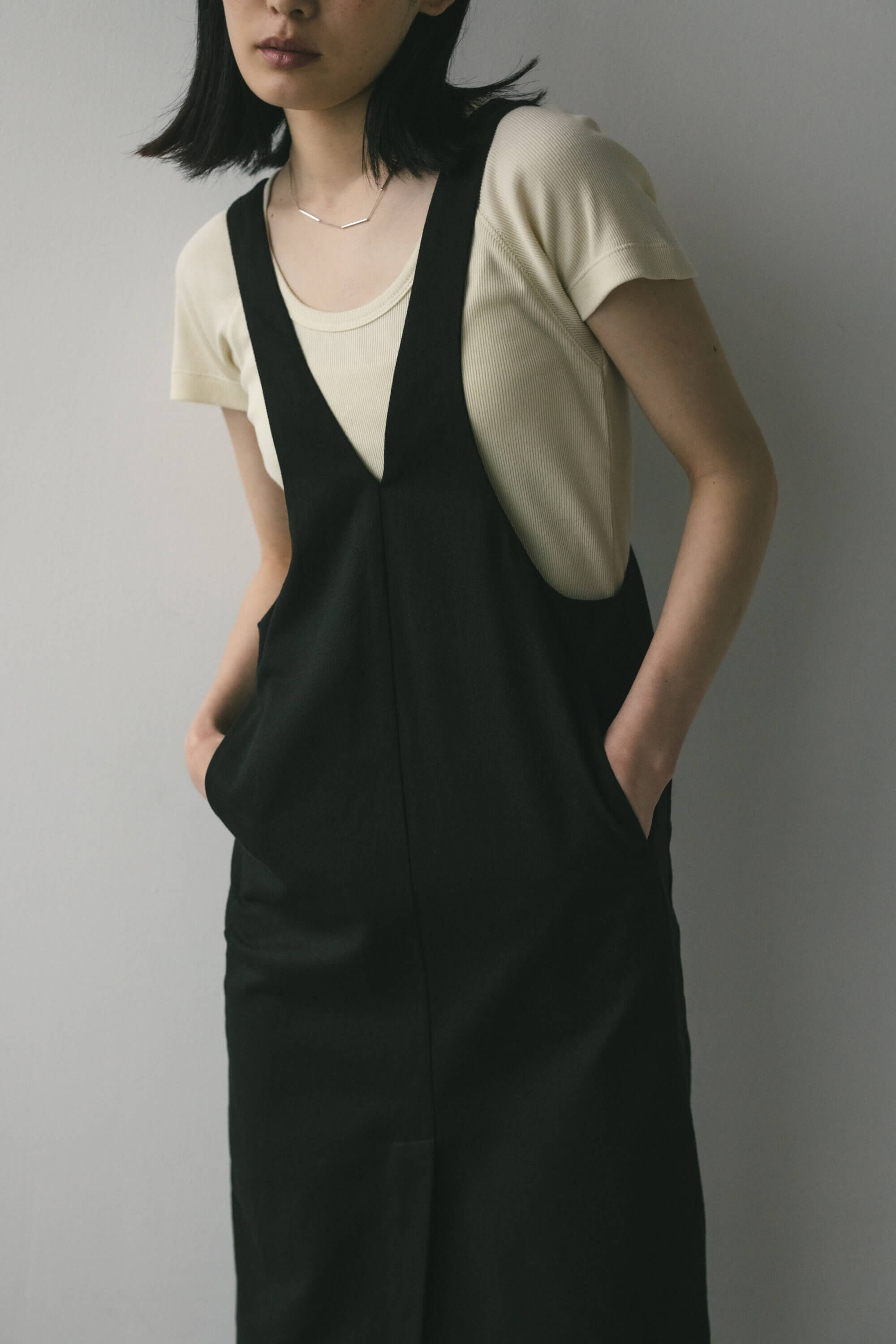 STYLEMIXER「ディープVジャンパースカート」|スカート|