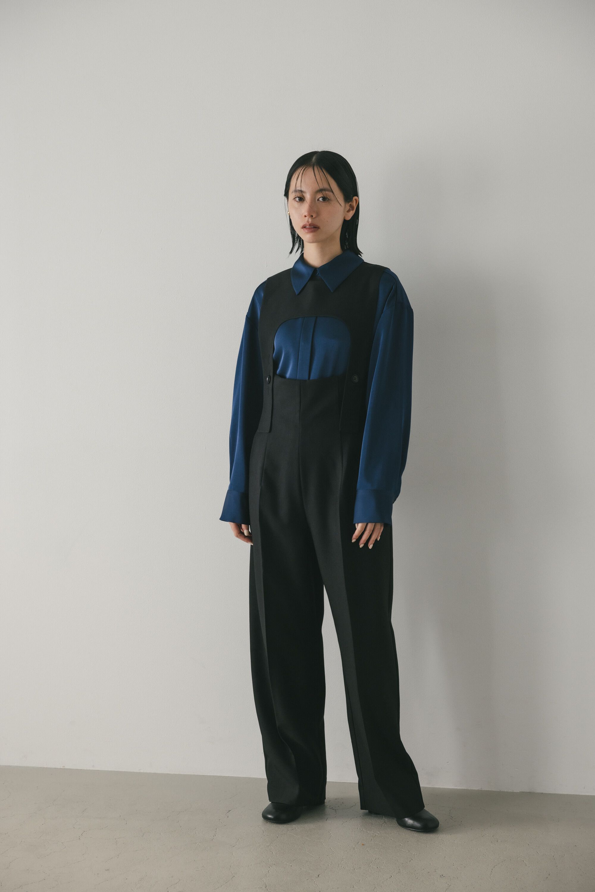 STYLEMIXER「フロントオープンサロペット」|その他|BLK