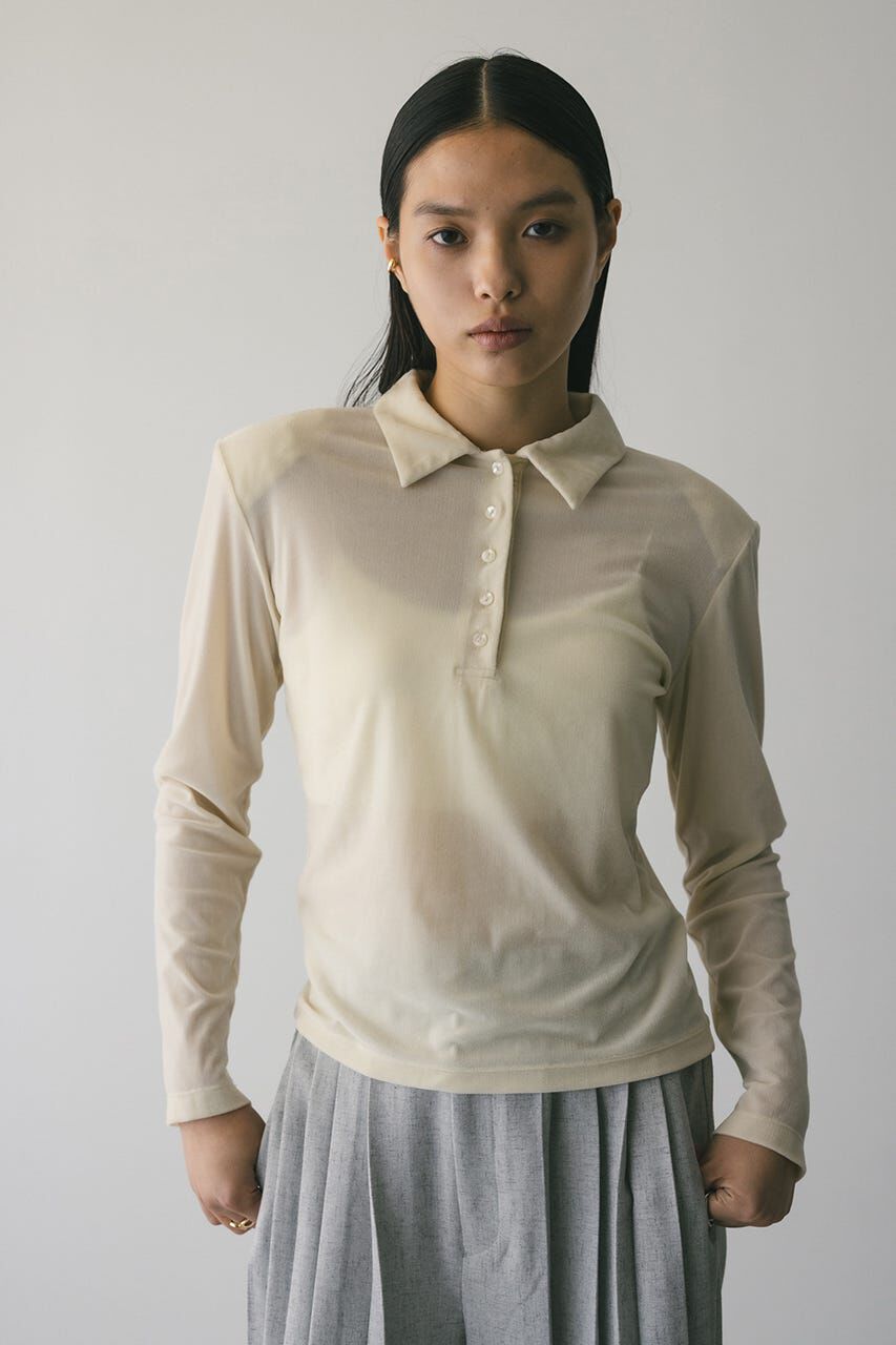 STYLEMIXER「ベロアポロトップ」|Tシャツ・カットソー|IVOY3