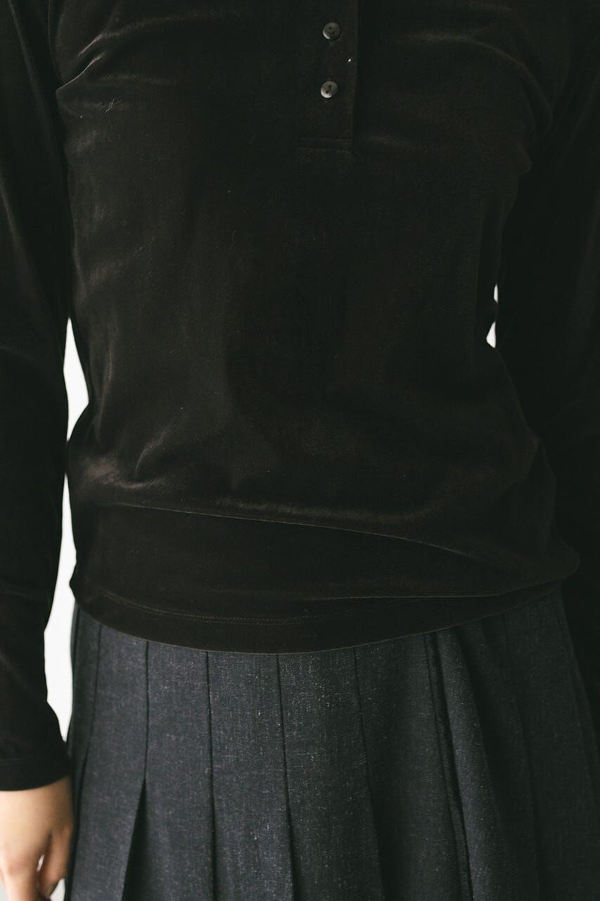 STYLEMIXER「ベロアポロトップ」|Tシャツ・カットソー|