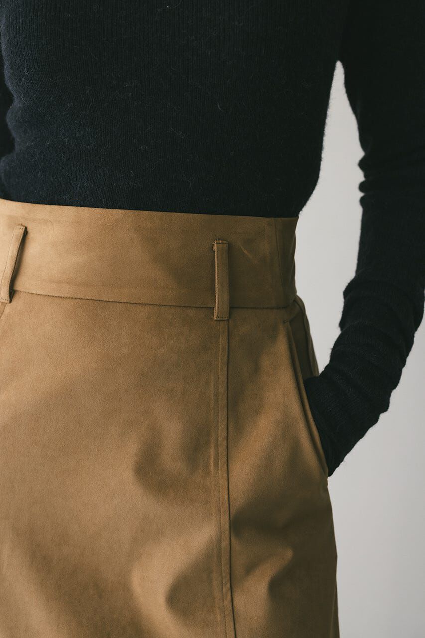 STYLEMIXER「フェイクスウェードパネルフレアスカート」|スカート|