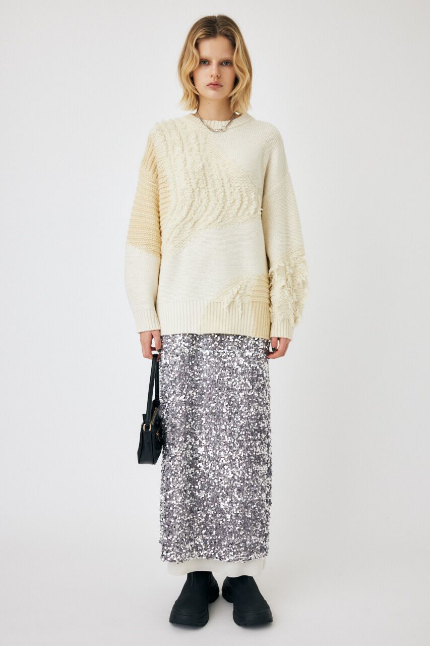 MOUSSY「PATCH DESIGN ニット」|ニット・セーター|