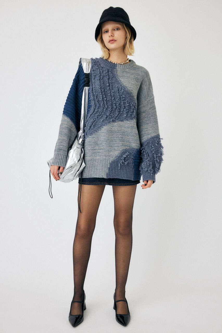 MOUSSY「PATCH DESIGN ニット」|ニット・セーター|