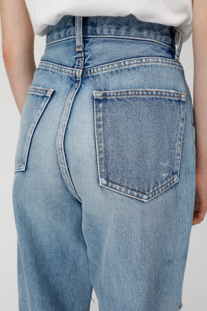 MOUSSY「HW CRASH LOOSE STRAIGHT」|デニム|