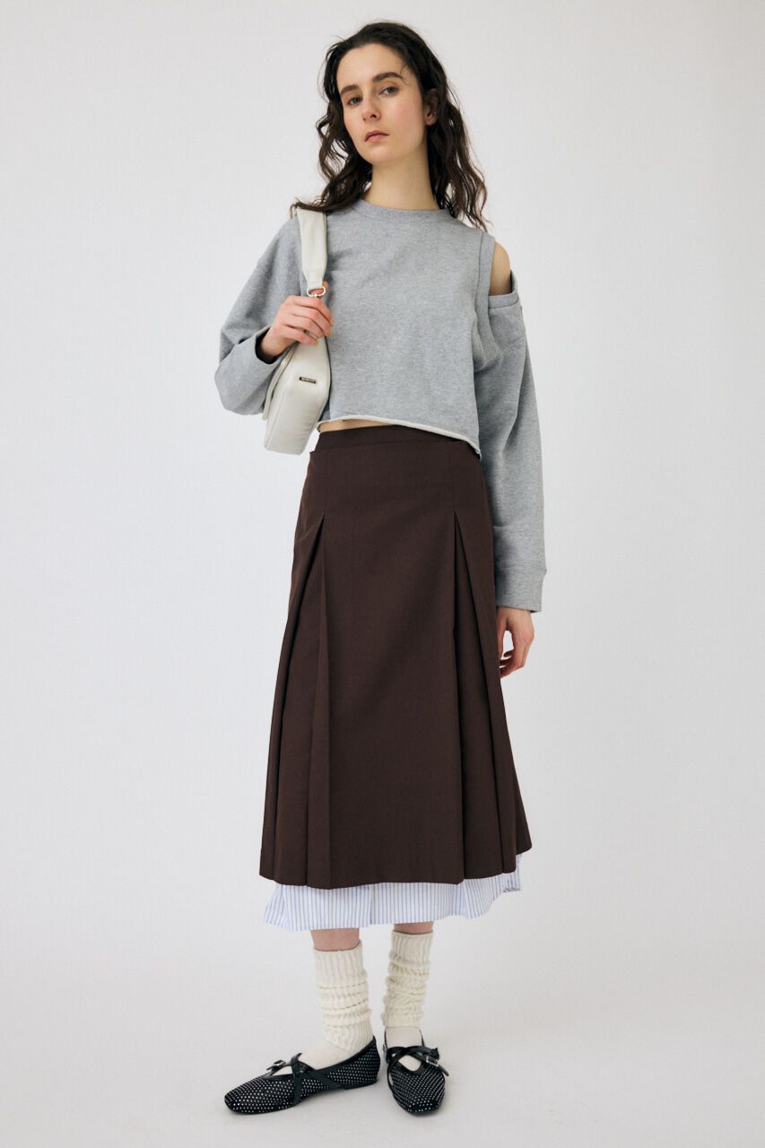 MOUSSY「SHOULDER CUT CROPPED トップス」|パーカー|