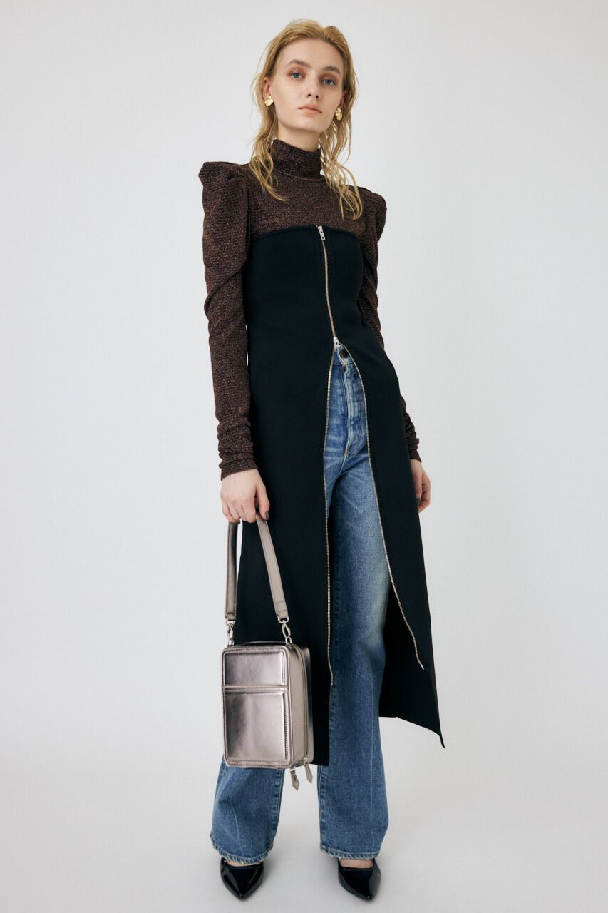 MOUSSY「ZIP UP KNIT ドレス」|ワンピース|
