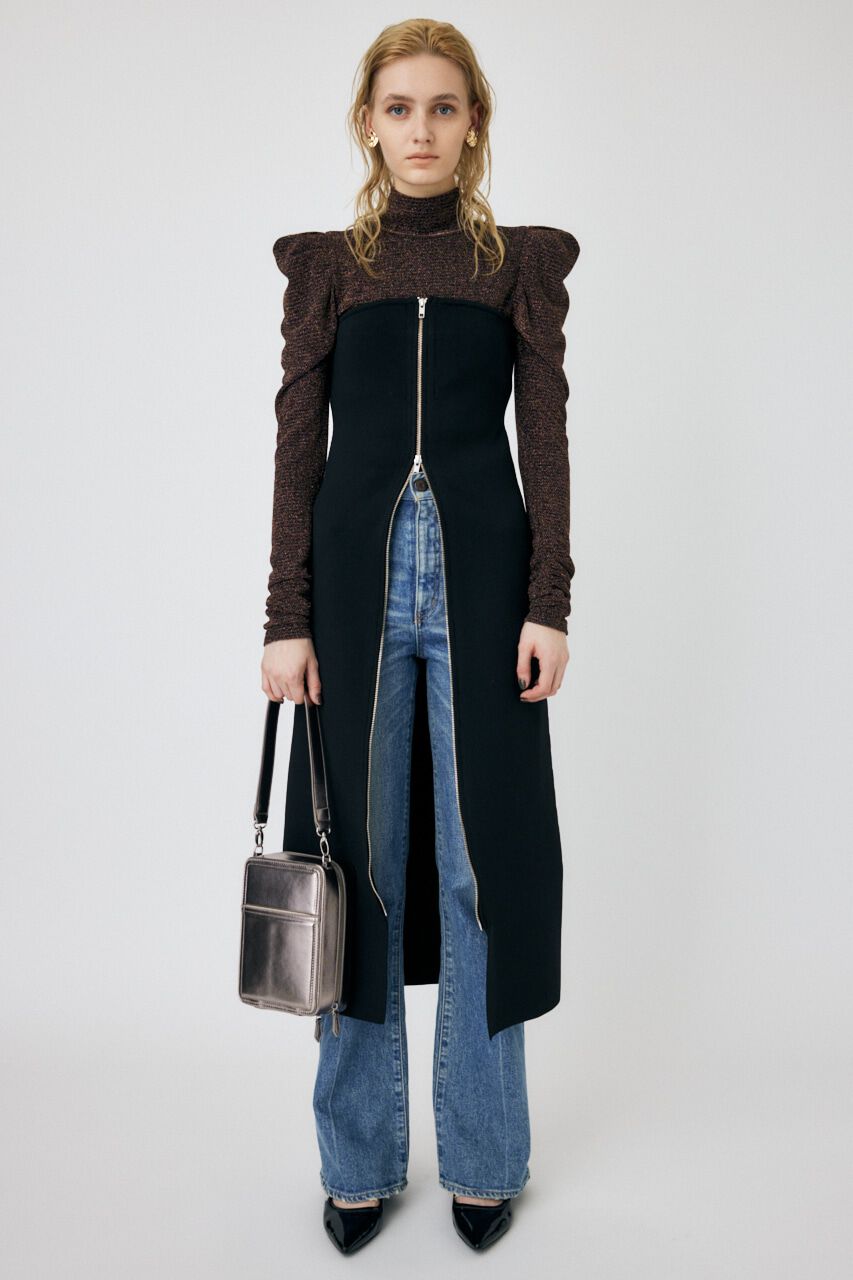 MOUSSY「ZIP UP KNIT ドレス」|ワンピース|