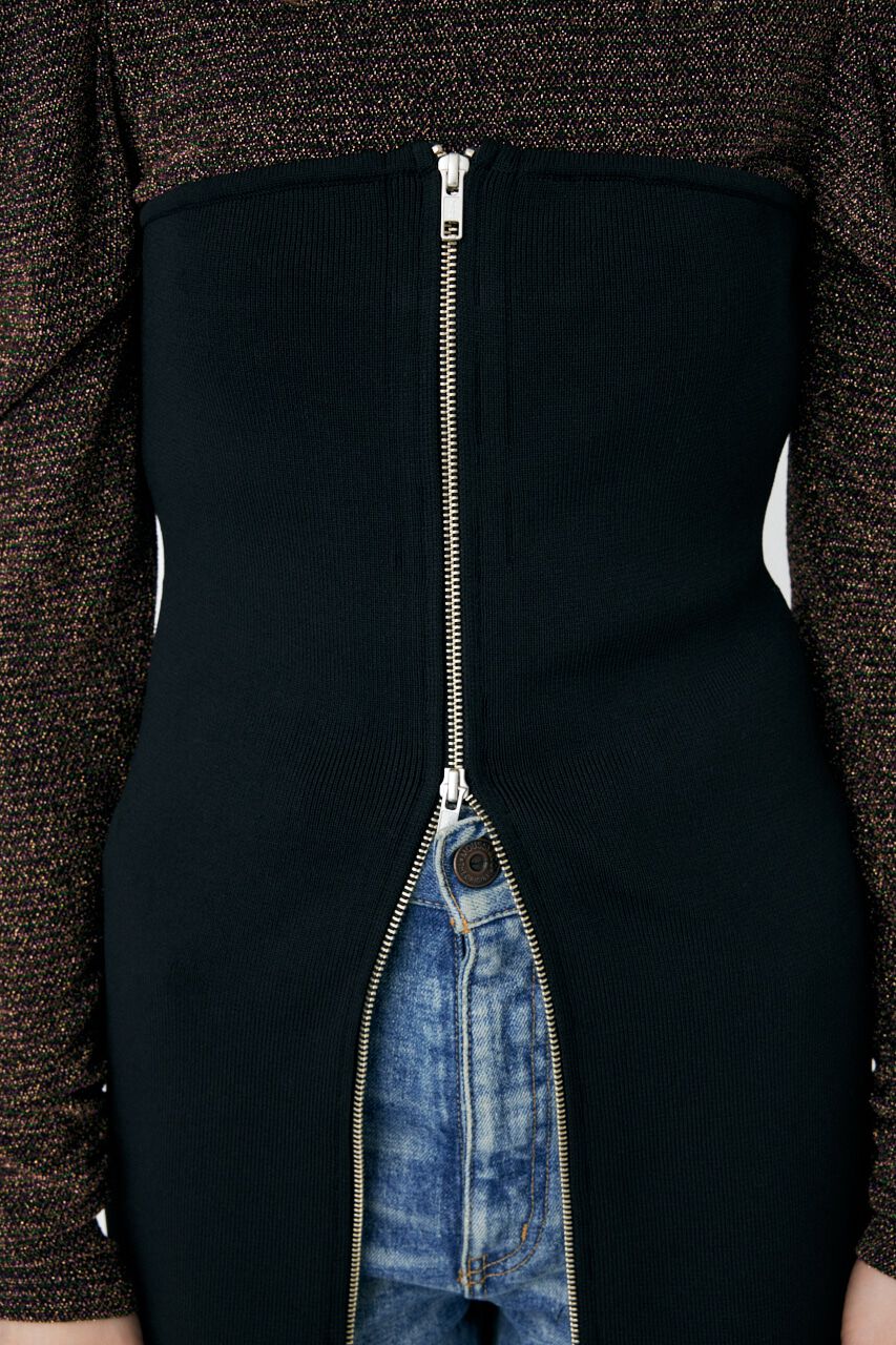 MOUSSY「ZIP UP KNIT ドレス」|ワンピース|