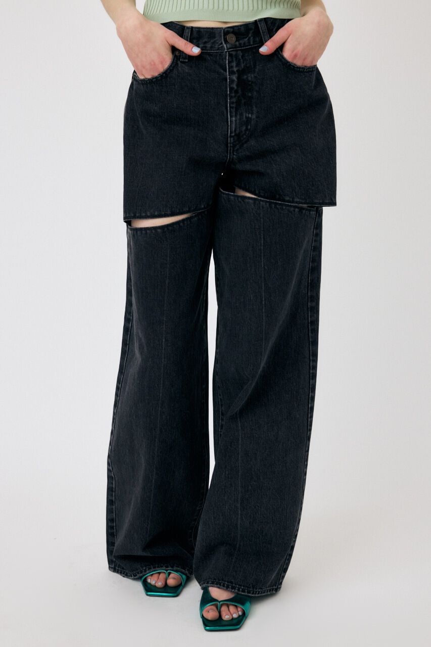 MOUSSY「HW NOTCH STRAIGHT」|デニム|