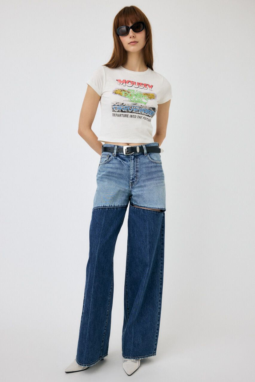 MOUSSY「HW NOTCH STRAIGHT」|デニム|