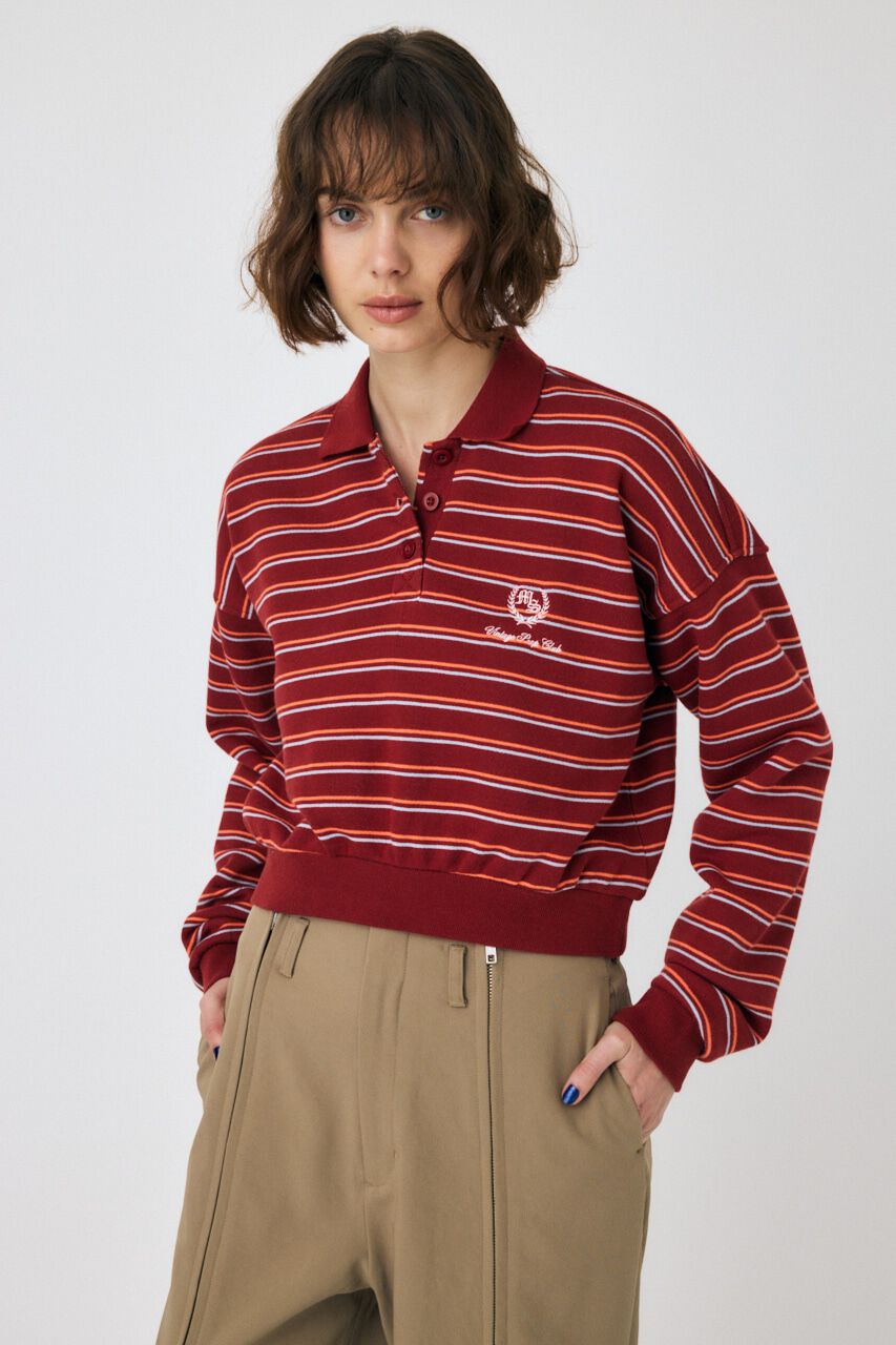 MOUSSY「EMBROIDERY ポロプルオーバー」|パーカー|柄BRD5