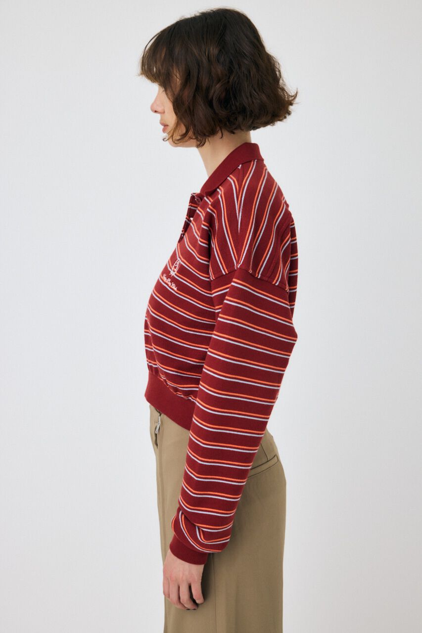 MOUSSY「EMBROIDERY ポロプルオーバー」|パーカー|