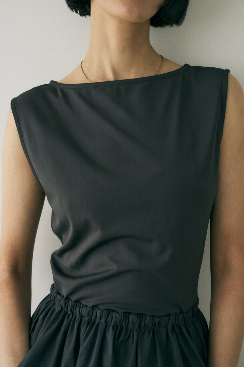 MOUSSY「伸縮性のあるﾘｻｲｸﾙﾎﾟﾘｴｽﾃﾙ使用のｶｯﾄｿｰﾀﾝｸﾄｯﾌﾟ 」|ワンピース|