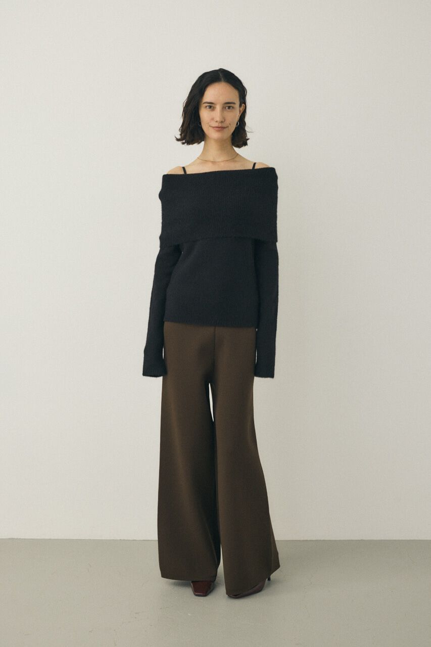 MOUSSY「ニットワイドパンツ　リサイクルポリエステル&times;オーガニックコットン」|その他|