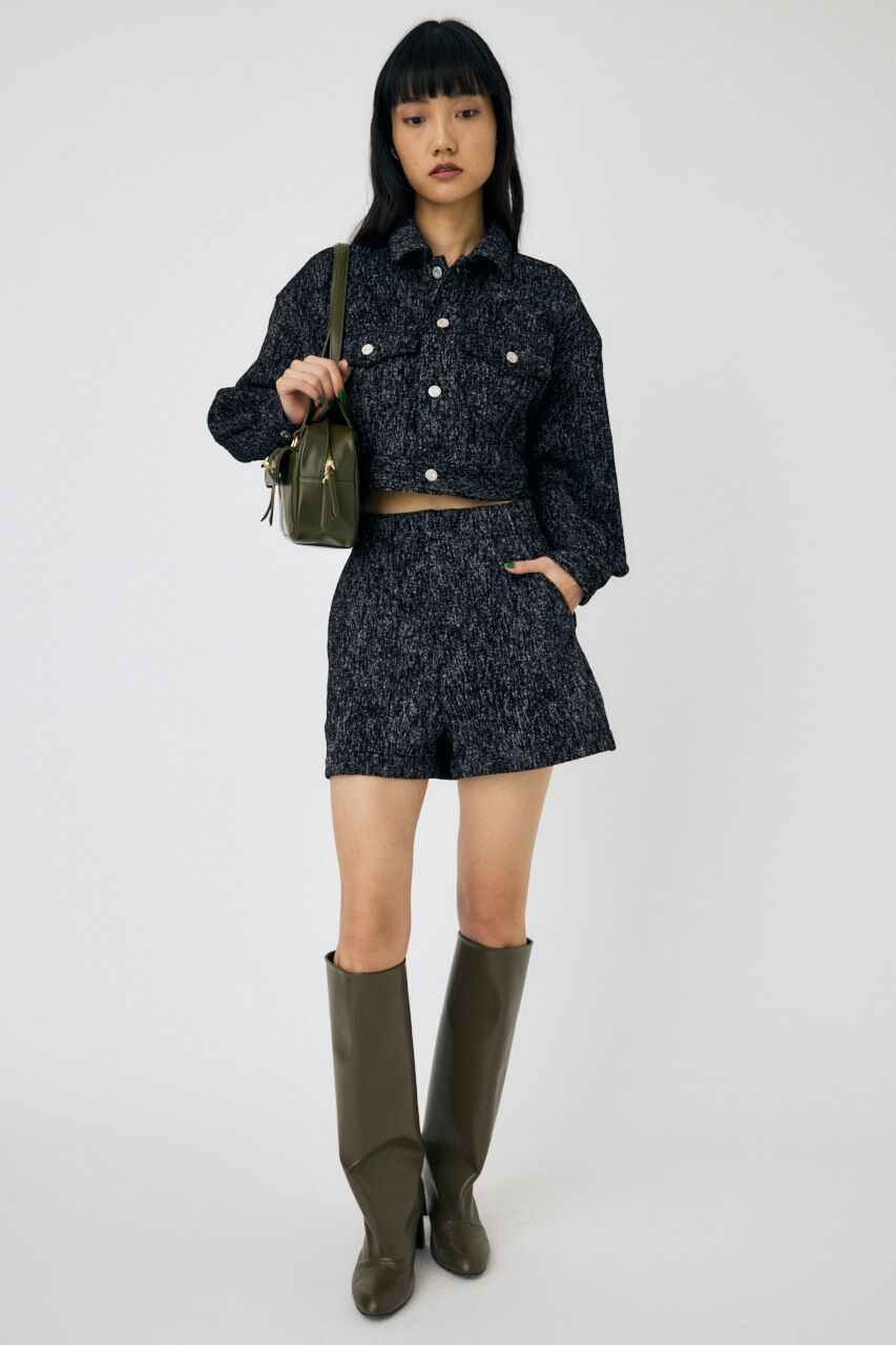 MOUSSY「SHORT TWEEDY ジャケット」|デニムジャケット|
