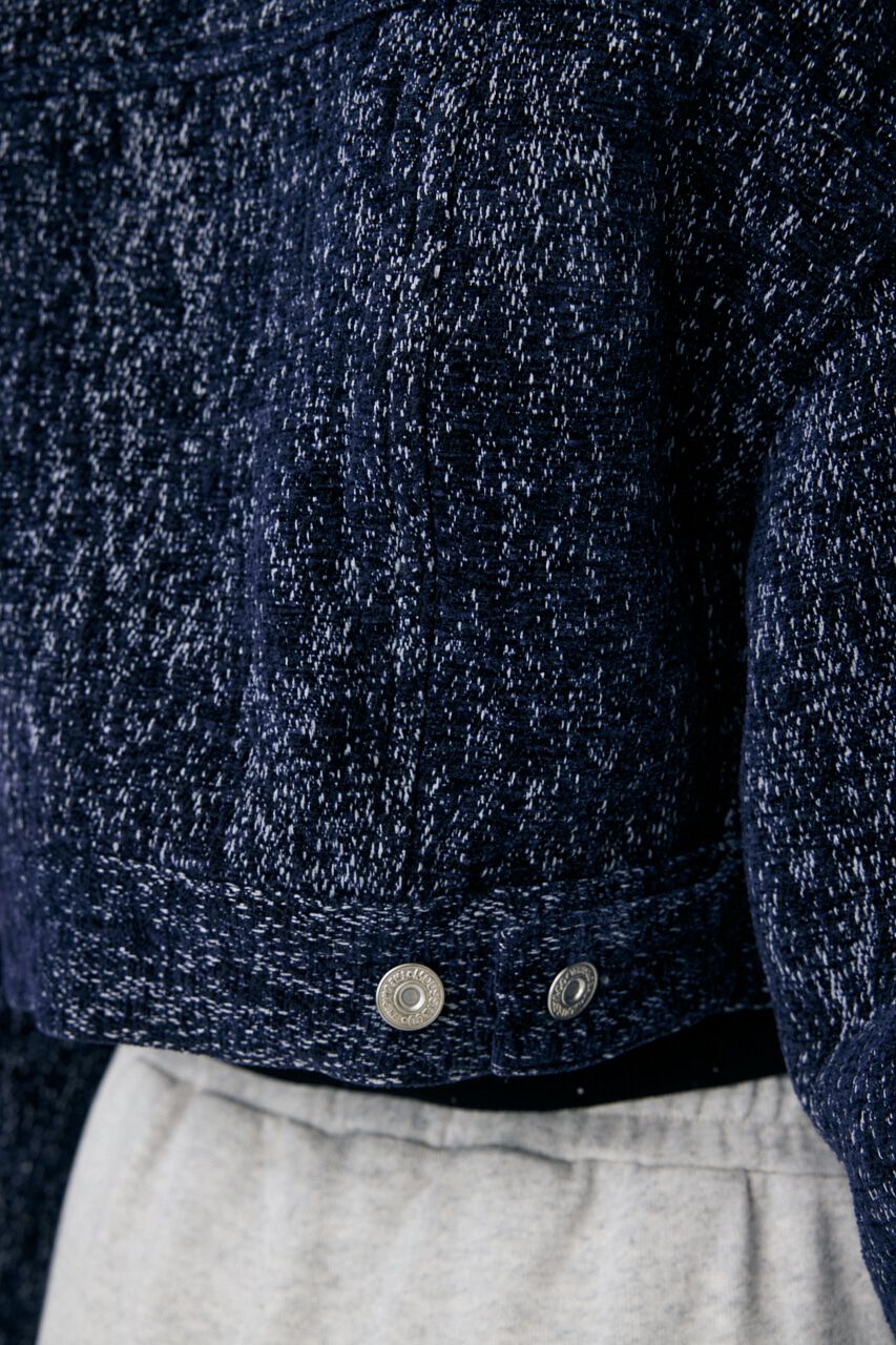 MOUSSY「SHORT TWEEDY ジャケット」|デニムジャケット|
