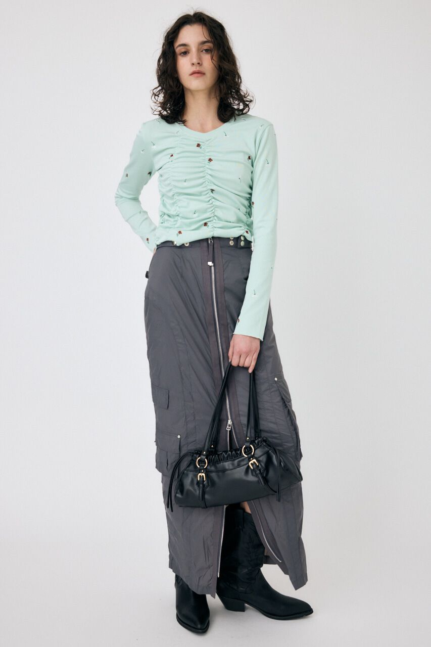 MOUSSY「FLORAL RANDOM GATHER LS Tシャツ」|Tシャツ・カットソー|