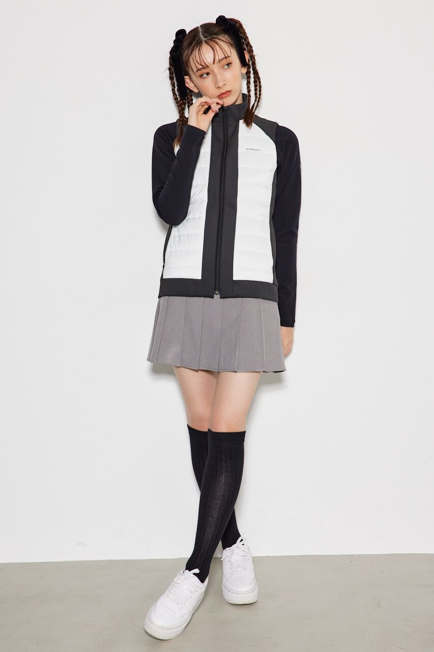 rienda「バイカラーパテッドベスト」|ダウンベスト・ベスト|