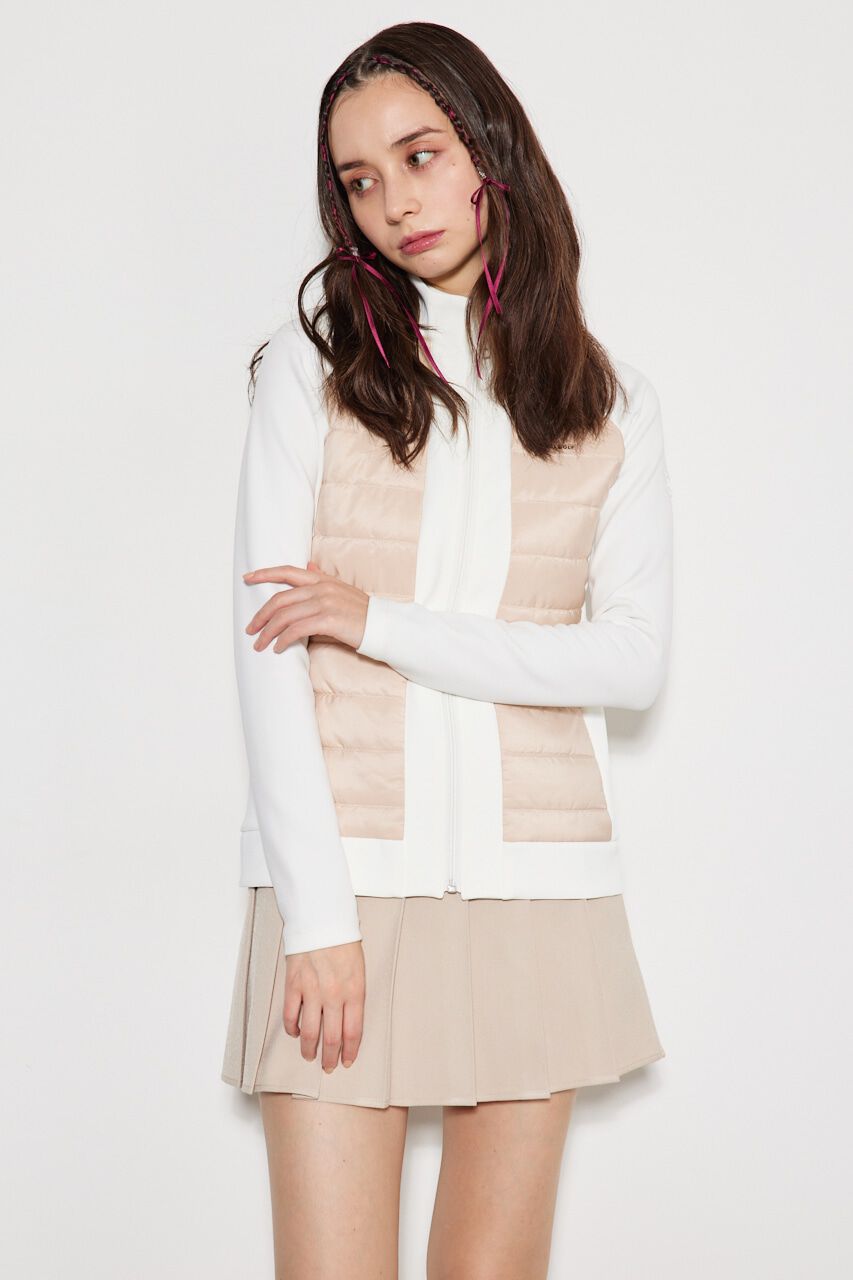 rienda「バイカラーパテッドベスト」|ダウンベスト・ベスト|