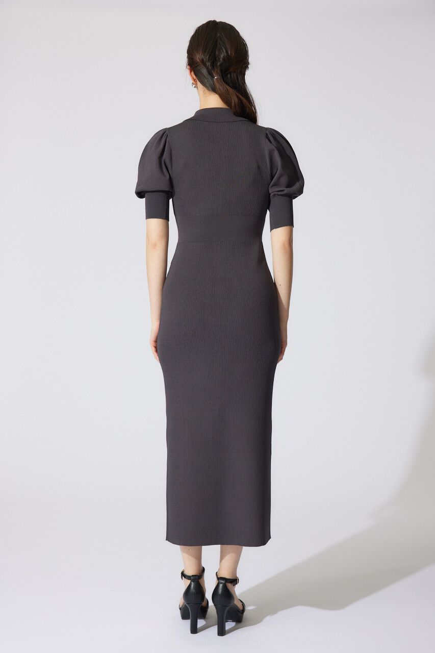 rienda「パフスリーブニットタイトワンピース」|ワンピース|