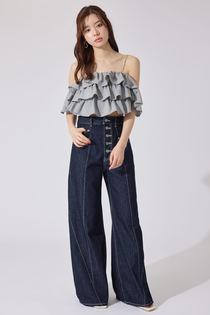 rienda「フリル2WAYオフショルブラウス」|シャツ・ブラウス|