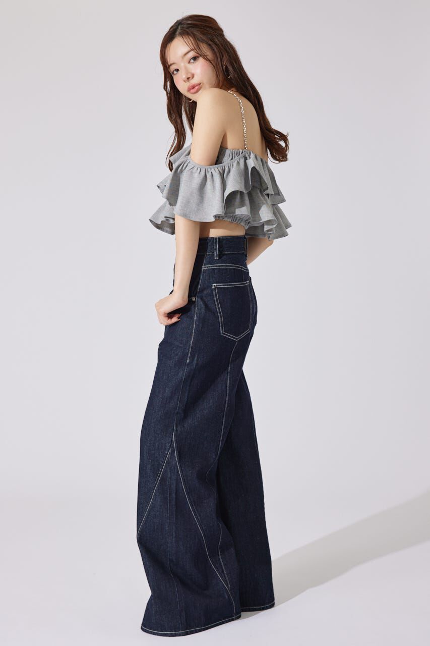 rienda「フリル2WAYオフショルブラウス」|シャツ・ブラウス|