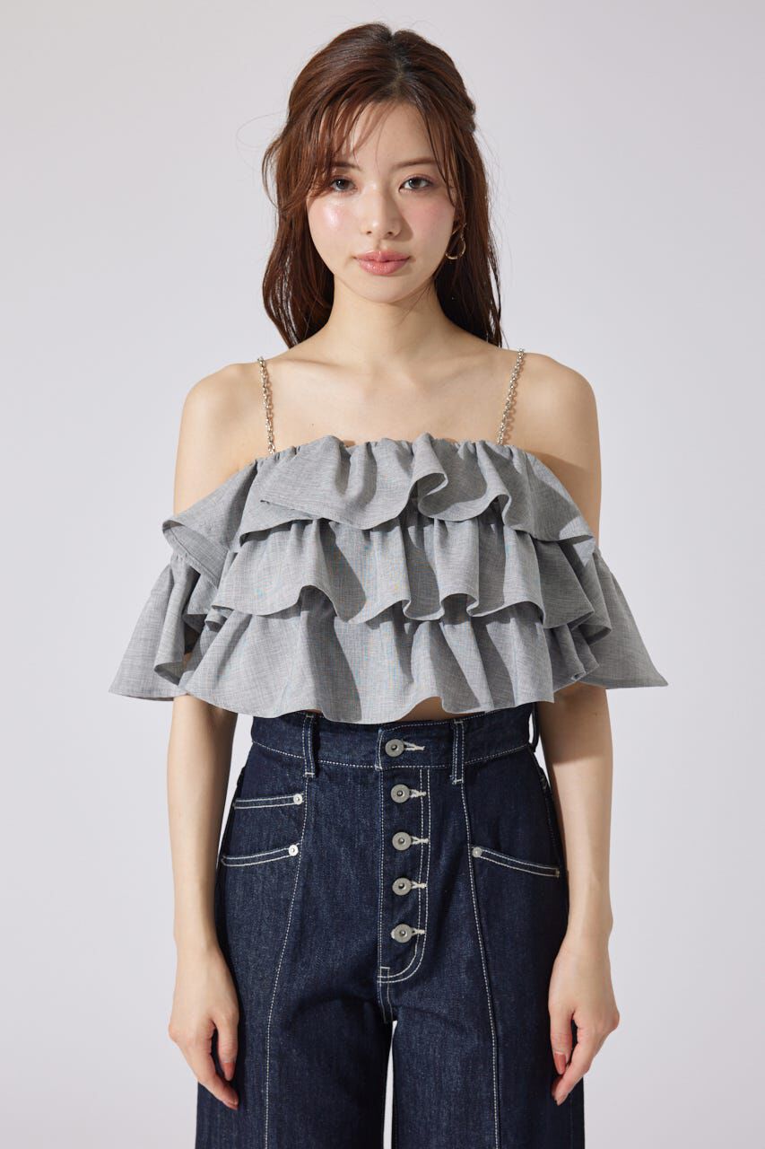 rienda「フリル2WAYオフショルブラウス」|シャツ・ブラウス|