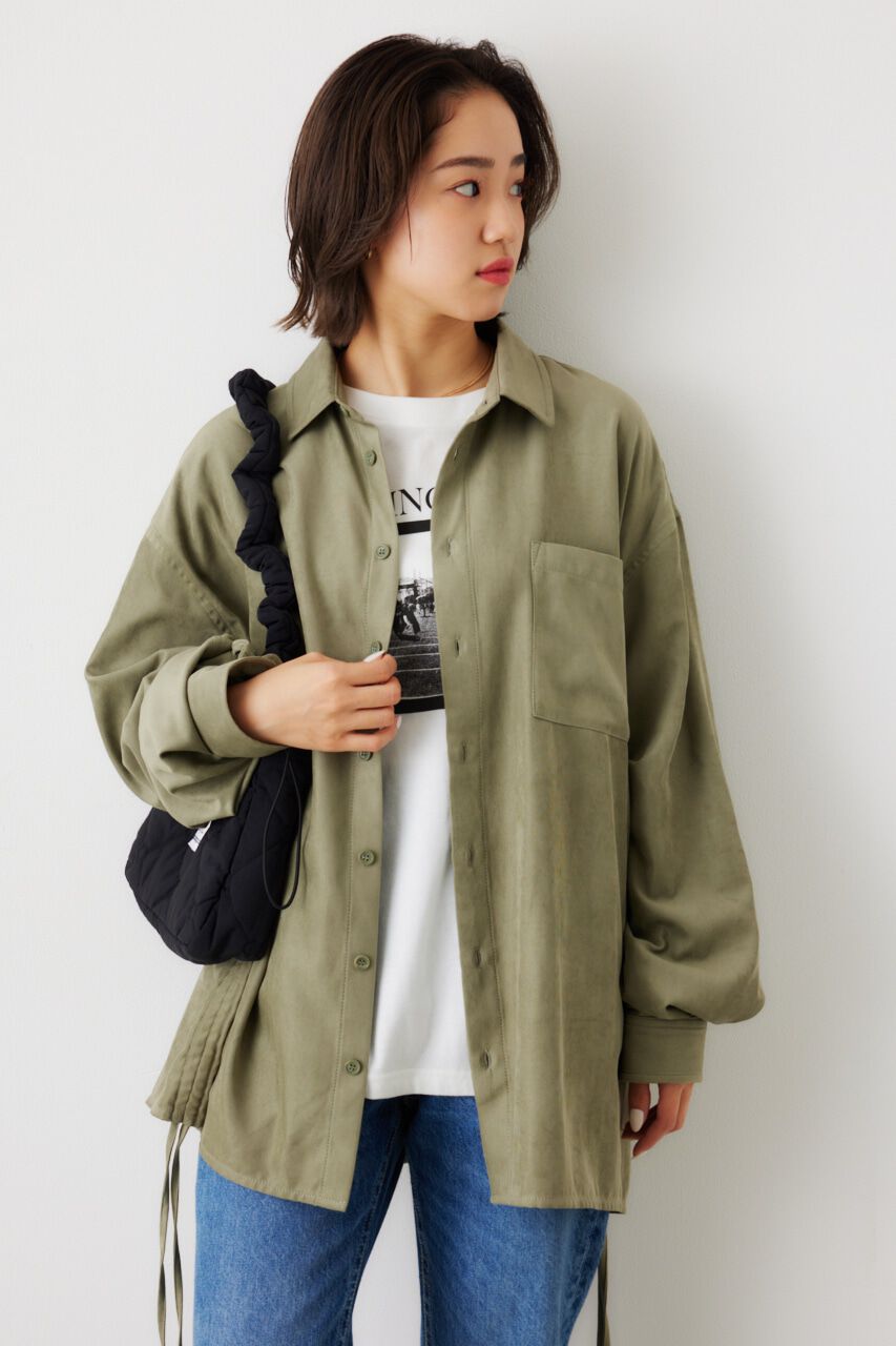 RODEO CROWNS「ルーズウォッシュコーデュロイシャツ」|シャツ・ブラウス|L/GRN1