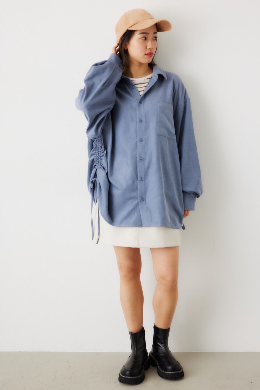 RODEO CROWNS「ルーズウォッシュコーデュロイシャツ」|シャツ・ブラウス|L/BLU1