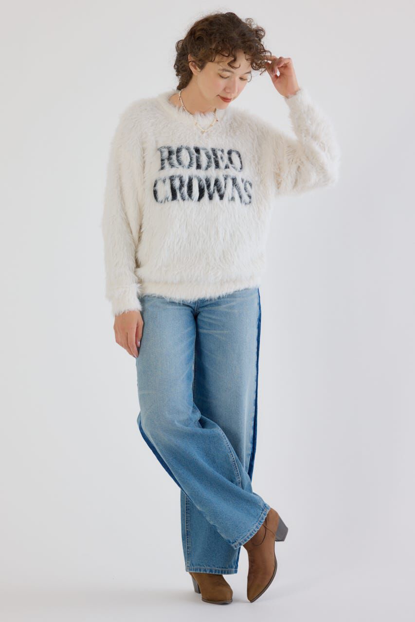 RODEO CROWNS「シャギーロゴニットトップス」|ニット・セーター|