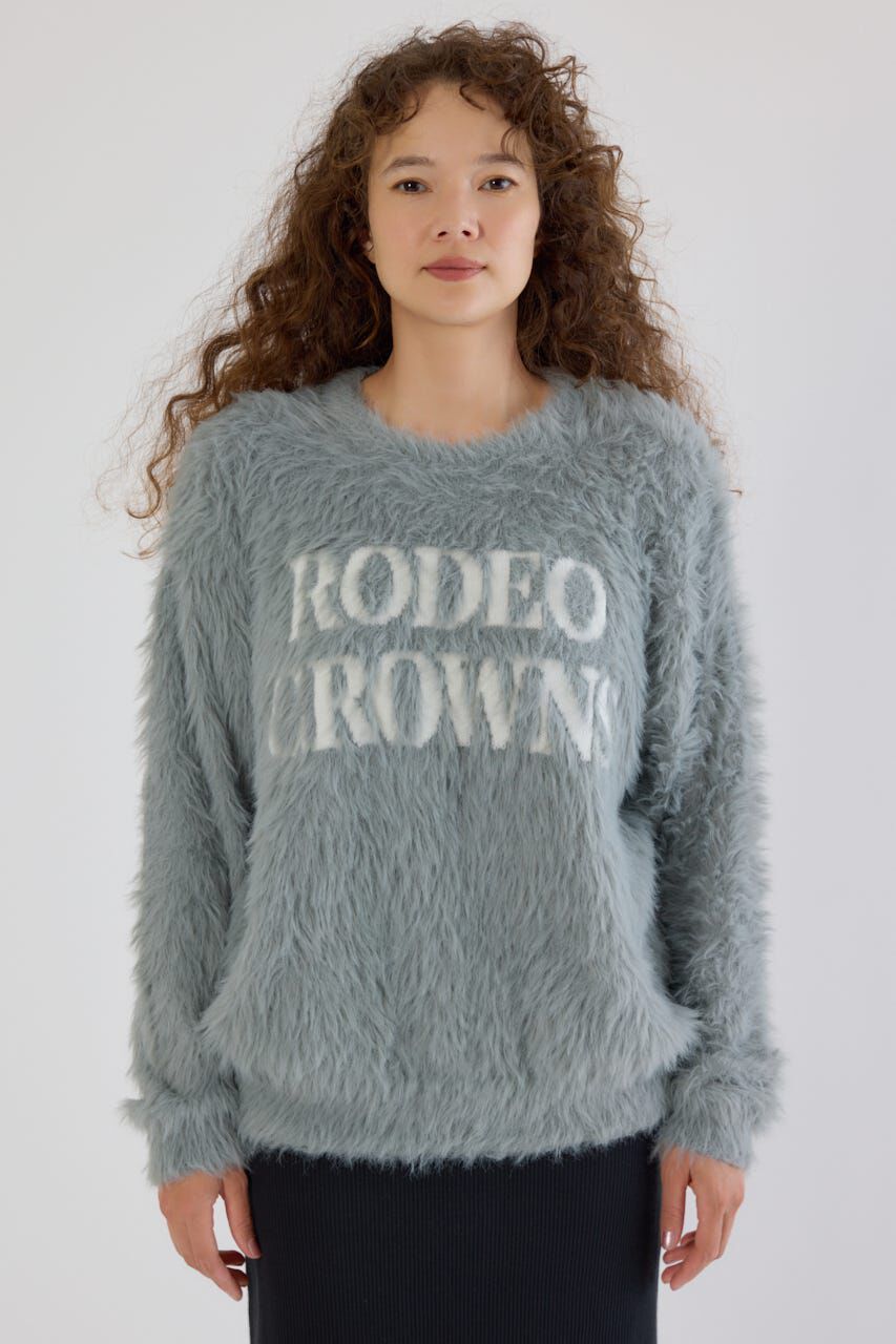 RODEO CROWNS「シャギーロゴニットトップス」|ニット・セーター|