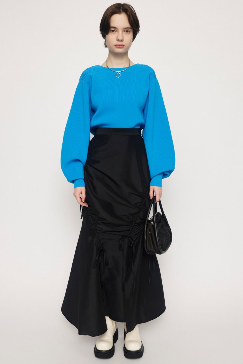 SLY「GATHER SLIM FLARE スカート」|スカート|BLK