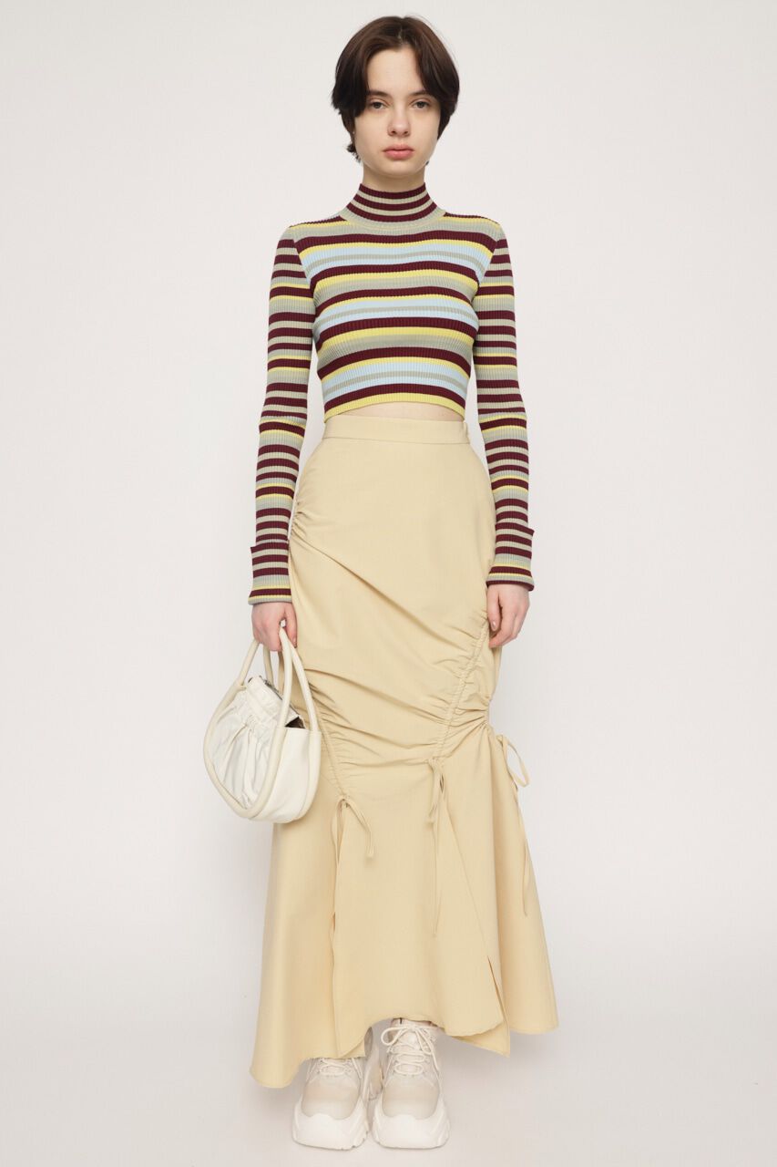 SLY「GATHER SLIM FLARE スカート」|スカート|L/YEL1