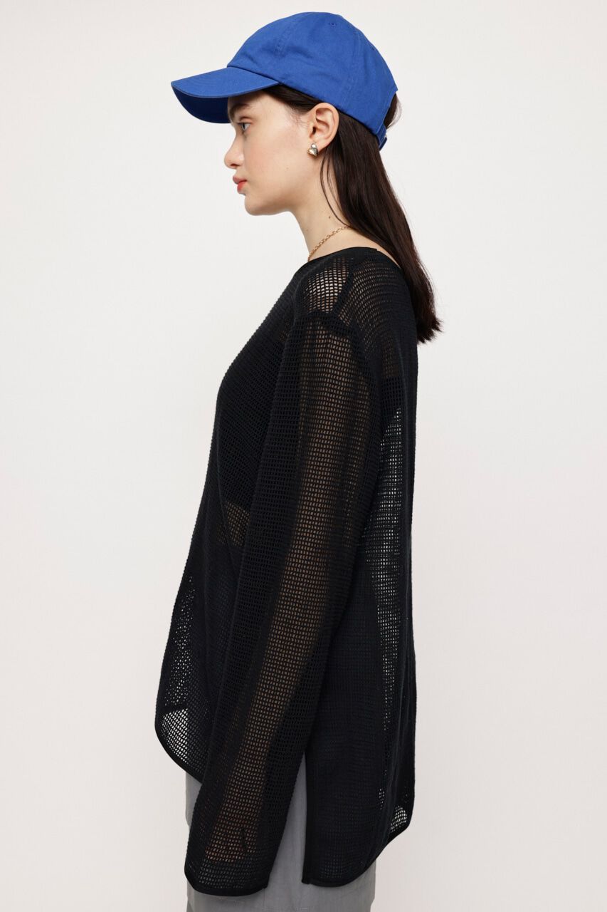 SLY「コットンメッシュロングスリーブトップス 長袖」|シャツ・ブラウス|