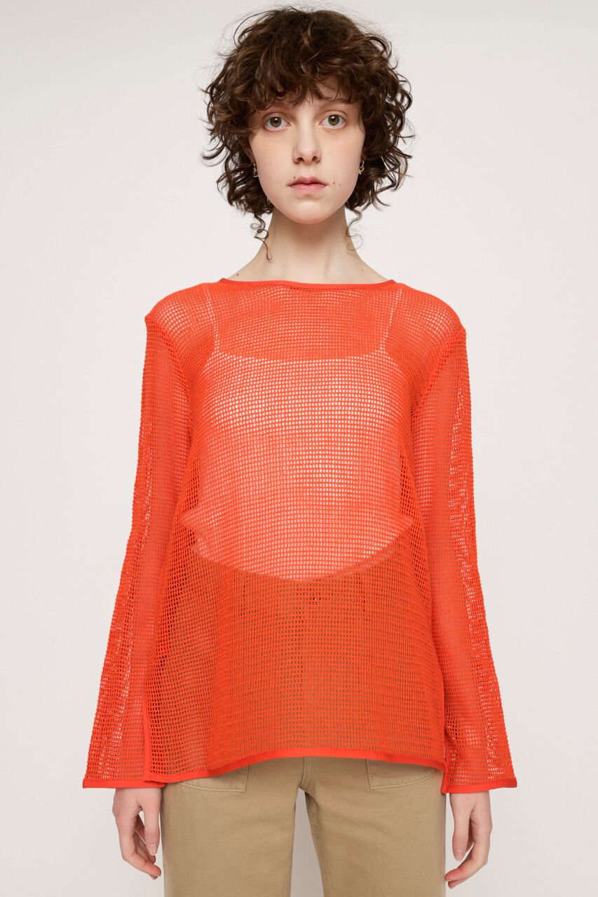 SLY「コットンメッシュロングスリーブトップス 長袖」|シャツ・ブラウス|