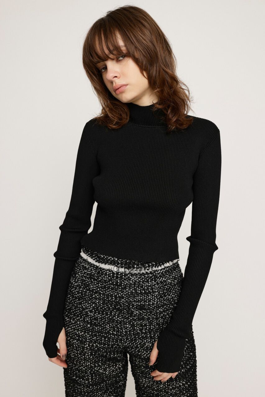 SLY「BASIC HG KNIT トップス」|ニット・セーター|BLK
