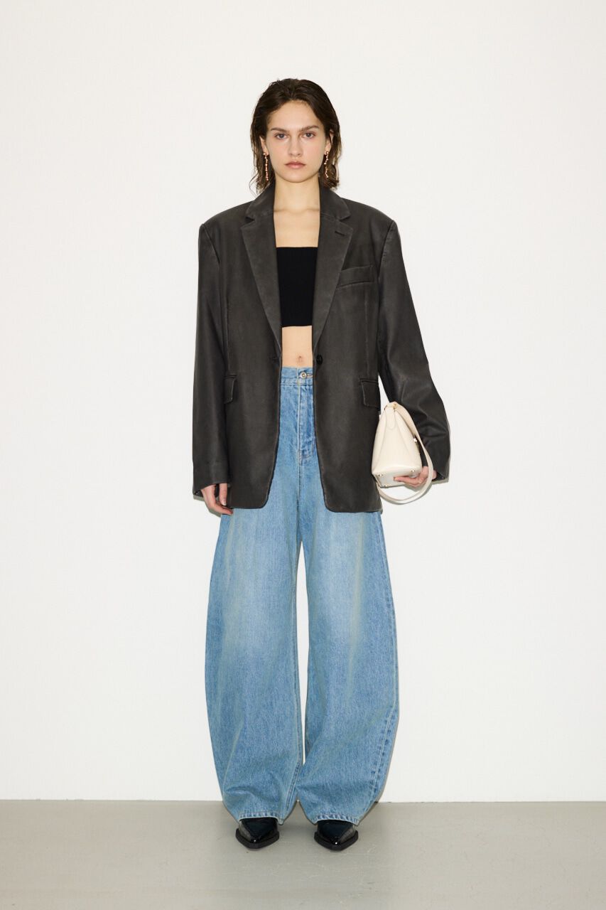 SLY「J／W CURVE TUCKED パンツ」|デニム|