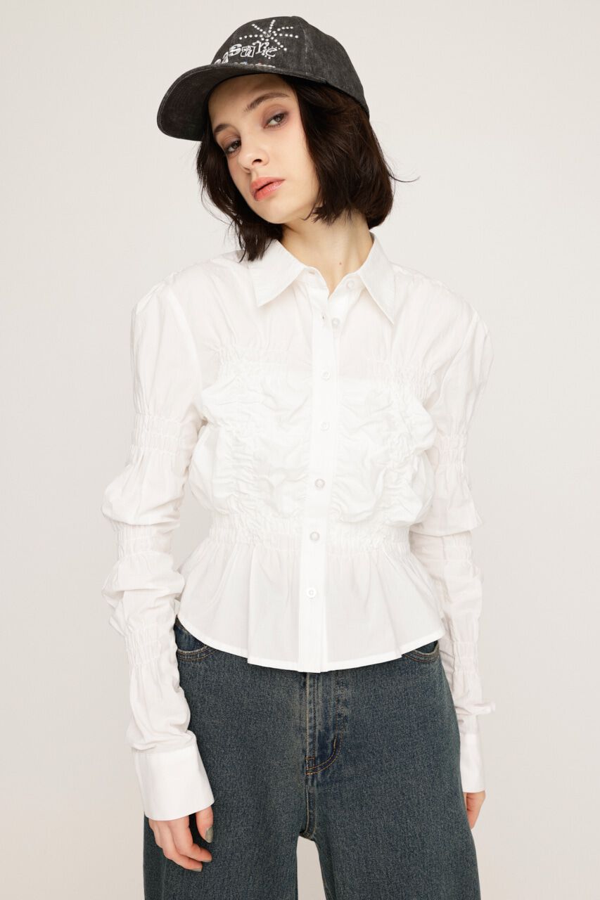 SLY「RANDOM SHIRRING トップス」|シャツ・ブラウス|