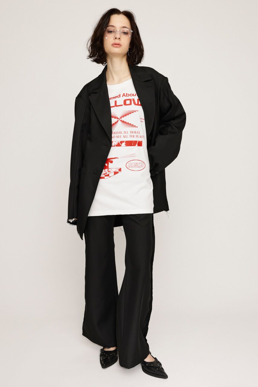 SLY「CREW NECK PRINT トップス」|Tシャツ・カットソー|