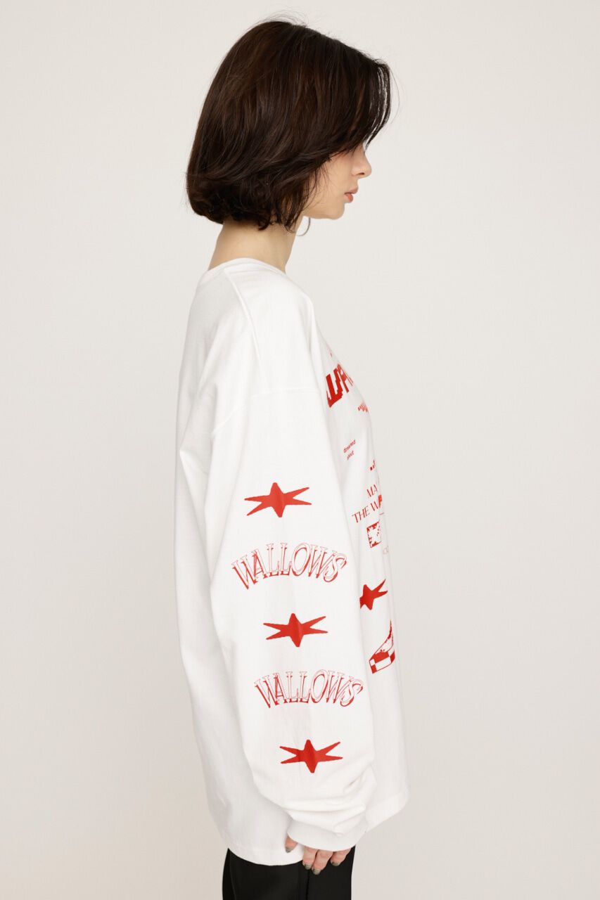 SLY「CREW NECK PRINT トップス」|Tシャツ・カットソー|