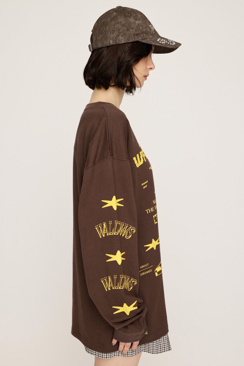 SLY「CREW NECK PRINT トップス」|Tシャツ・カットソー|