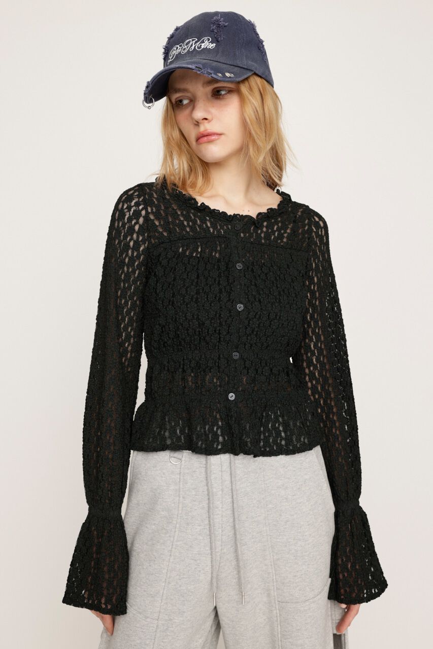 SLY「PUFFY SHIRRING CUT トップス」|Tシャツ・カットソー|