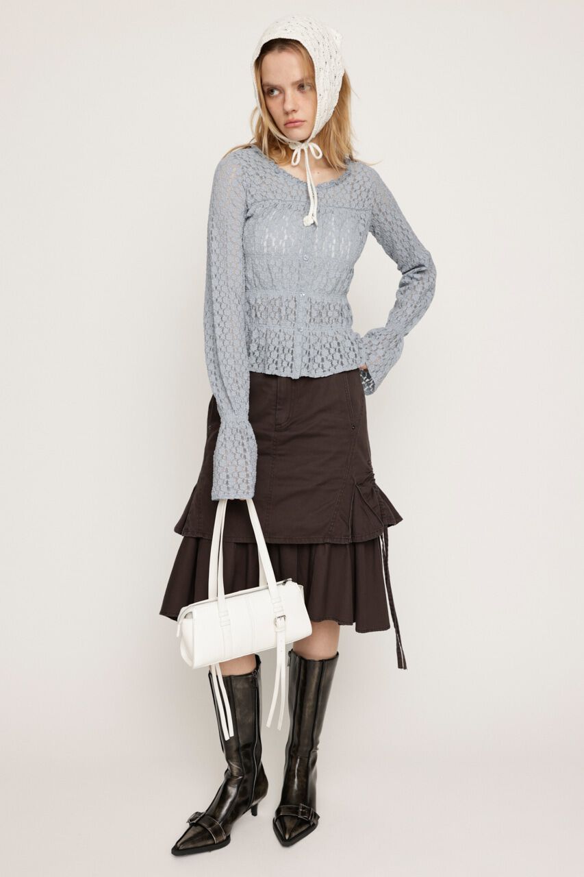 SLY「PUFFY SHIRRING CUT トップス」|Tシャツ・カットソー|