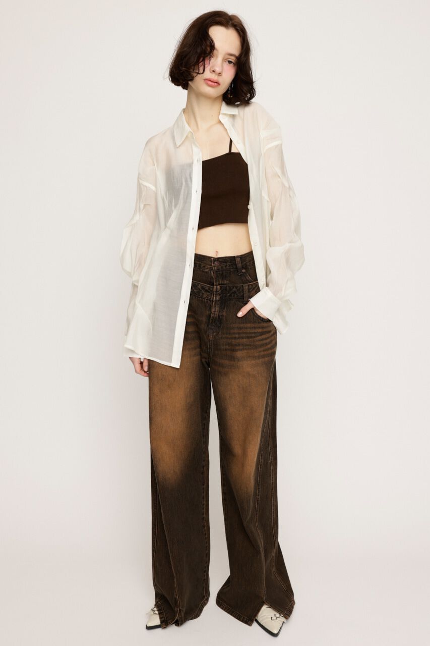 SLY「SHEER TUCKED シャツ」|シャツ・ブラウス|