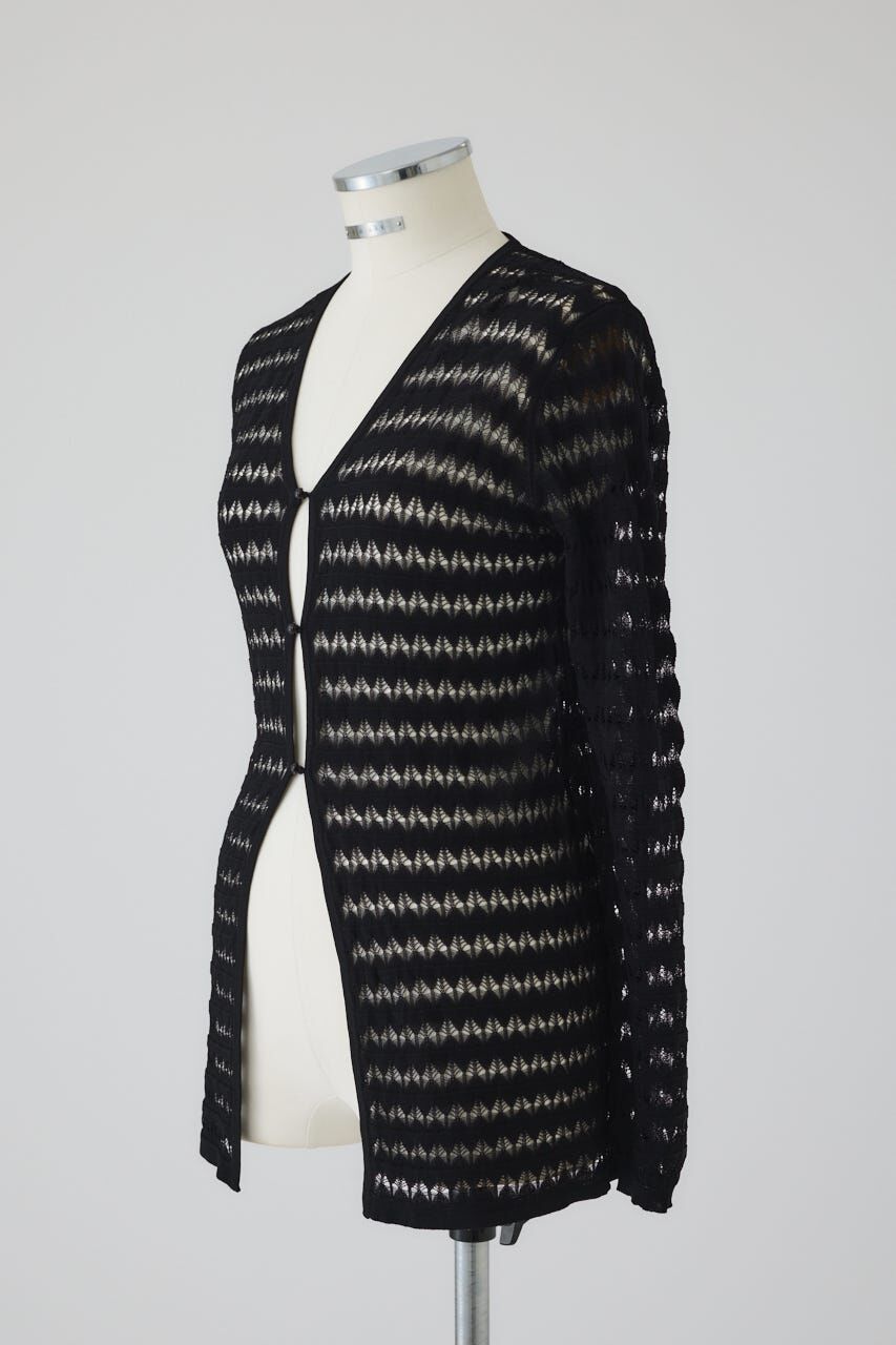 RIM.ARK 「Crochet open knit C/D」|カーディガン|