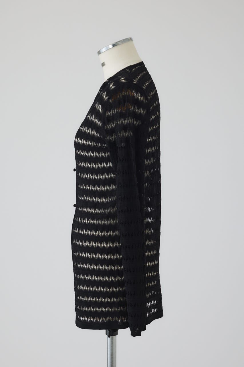 RIM.ARK 「Crochet open knit C/D」|カーディガン|