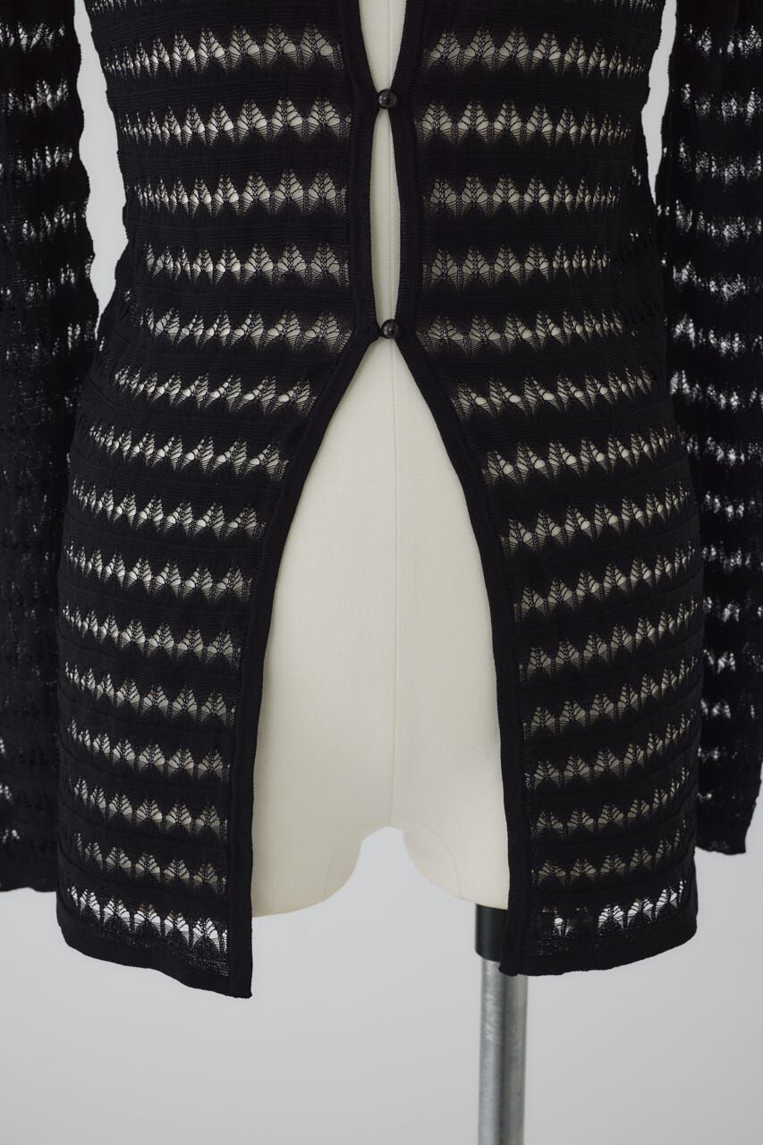 RIM.ARK 「Crochet open knit C/D」|カーディガン|